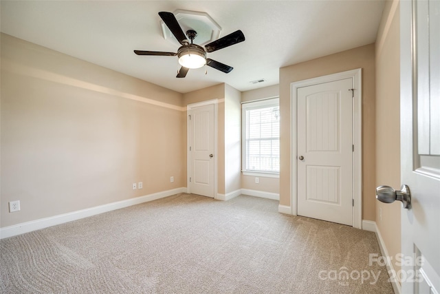 2027 Ellison Dr, Rock Hill, SC 29730 - unfurnished bedroom featuring light colored carpet and a ceiling fan