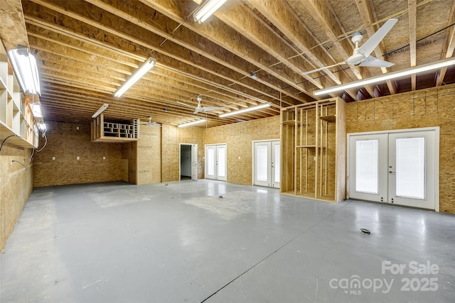2027 Ellison Dr, Rock Hill, SC 29730 - miscellaneous room with french doors and concrete floors