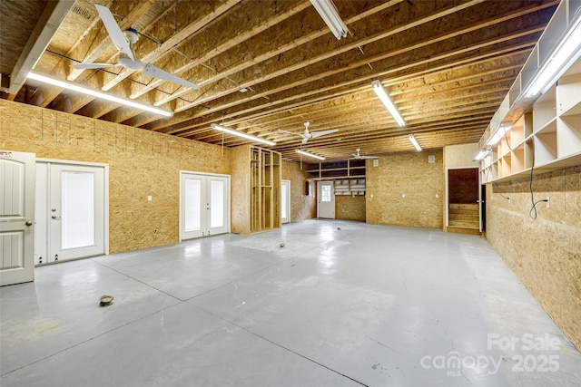 2027 Ellison Dr, Rock Hill, SC 29730 - miscellaneous room with finished concrete flooring and french doors