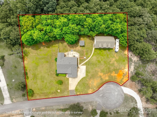 2027 Ellison Dr, Rock Hill, SC 29730 - aerial view of property and surrounding area with property boundaries highlighted