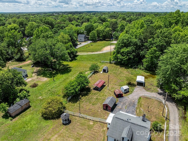 aerial view of a forest