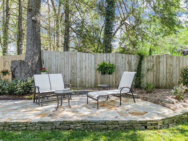 view of patio / terrace with a fenced backyard