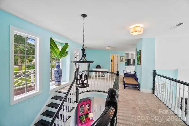 469 Valley Run Dr, Waxhaw, NC 28173 - hallway with carpet flooring and baseboards
