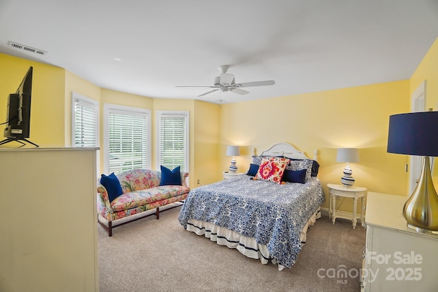 469 Valley Run Dr, Waxhaw, NC 28173 - carpeted bedroom featuring a ceiling fan
