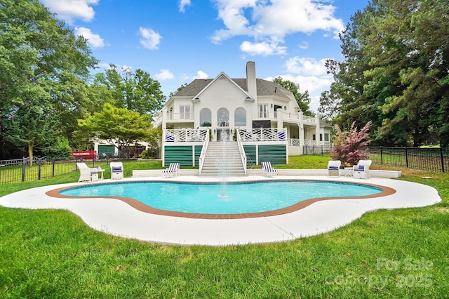 469 Valley Run Dr, Waxhaw, NC 28173 - back of property with a chimney