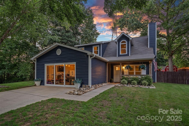 8007 Maxwelton Dr, Huntersville, NC 28078 - view of front of property with a chimney and a porch