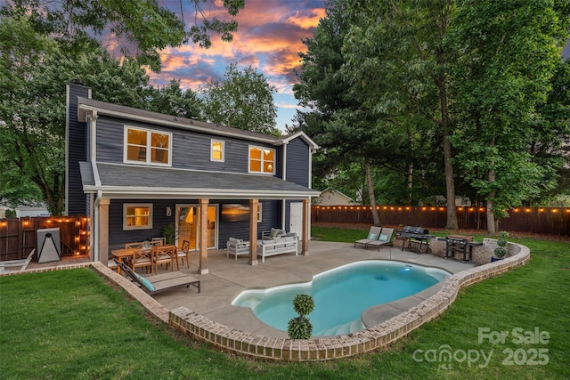 8007 Maxwelton Dr, Huntersville, NC 28078 - back of house with a chimney and a patio