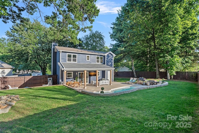 8007 Maxwelton Dr, Huntersville, NC 28078 - rear view of house featuring a chimney and a patio area