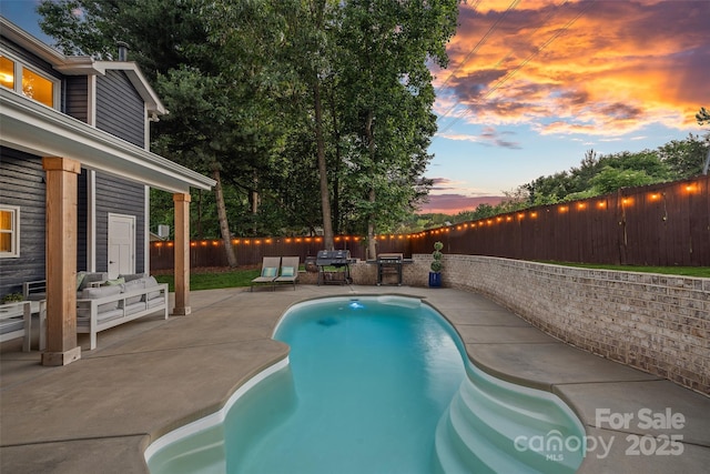 8007 Maxwelton Dr, Huntersville, NC 28078 - view of swimming pool featuring a fenced backyard and a patio