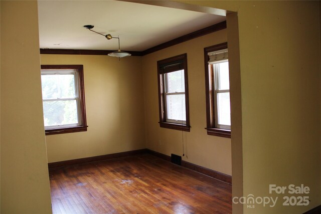426/432 Maple St, Brevard, NC 28712 - spare room with dark wood-style floors and baseboards