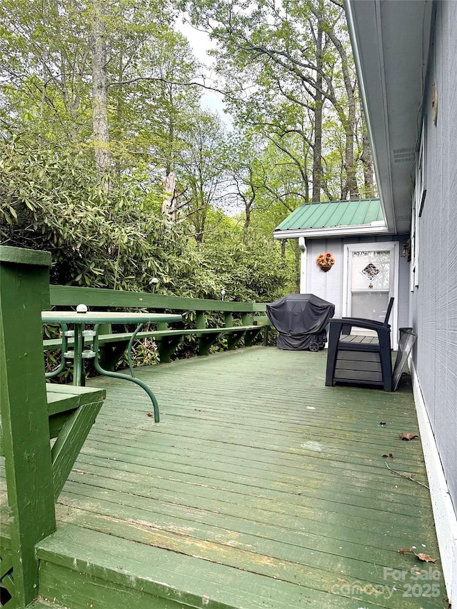 184 Fair Park Dr, Blowing Rock, NC 28605 - wooden deck with area for grilling