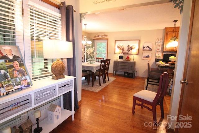 2815 Penny Park Dr, Gastonia, NC 28052 - hallway featuring a chandelier and wood finished floors