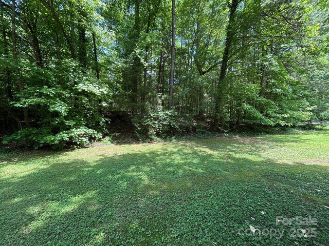 2815 Penny Park Dr, Gastonia, NC 28052 - view of green lawn with a forest view