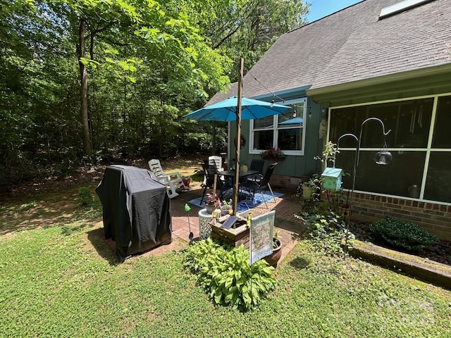 2815 Penny Park Dr, Gastonia, NC 28052 - view of grassy yard with a patio area