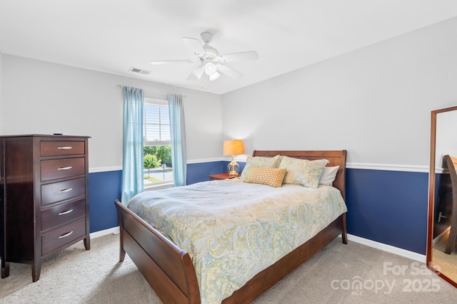 3918 Halcyon Dr, Huntersville, NC 28078 - bedroom with light carpet, baseboards, and ceiling fan