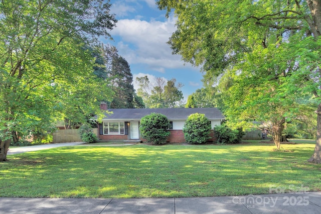 3951 Whitehall Dr, Charlotte, NC 28208 - ranch-style house featuring brick siding and a chimney