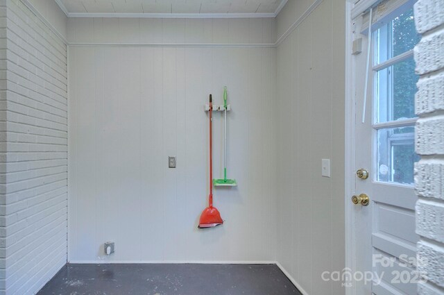 3951 Whitehall Dr, Charlotte, NC 28208 - laundry area featuring ornamental molding
