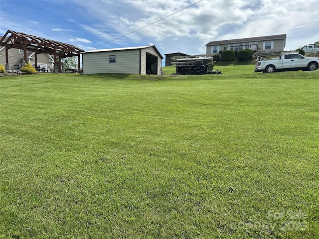 49 Perseverance Dr, Canton, NC 28716 - view of grassy yard with an outdoor structure