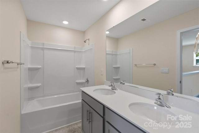 383 Ridgeview Ln, Mars Hill, NC 28754 - bathroom with shower / bath combination and double vanity
