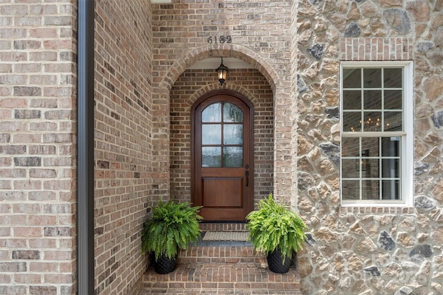 6132 Sharon Rd, Charlotte, NC 28210 - property entrance featuring brick siding