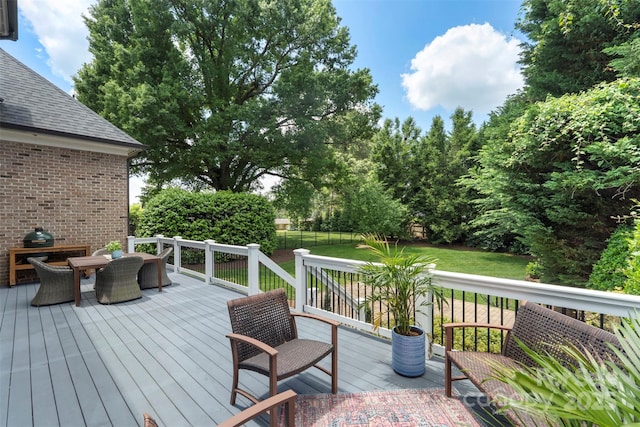 6132 Sharon Rd, Charlotte, NC 28210 - deck with outdoor dining area