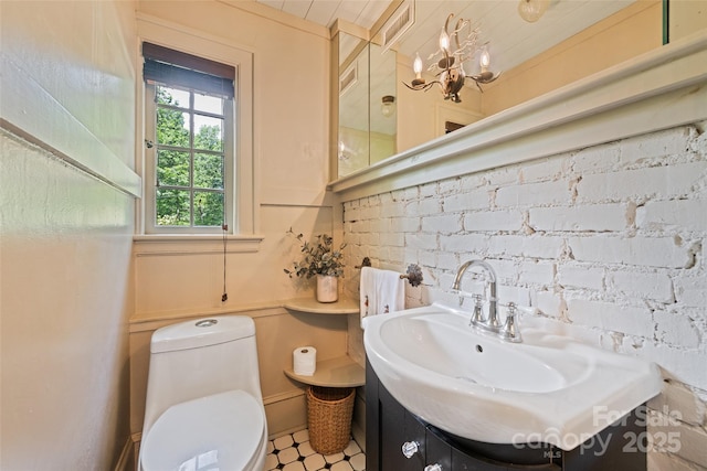 66 Fox Trot Ln, Tryon, NC 28782 - bathroom featuring vanity and a chandelier