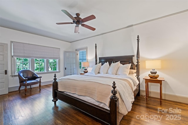 66 Fox Trot Ln, Tryon, NC 28782 - bedroom with wood finished floors and ceiling fan