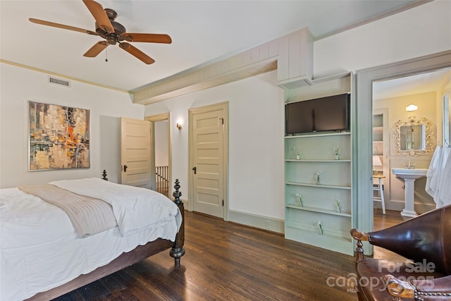 66 Fox Trot Ln, Tryon, NC 28782 - bedroom featuring wood finished floors and ceiling fan