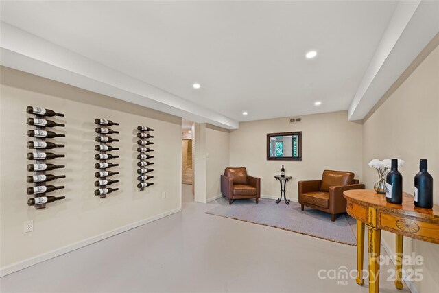 66 Fox Trot Ln, Tryon, NC 28782 - sitting room with recessed lighting and concrete flooring