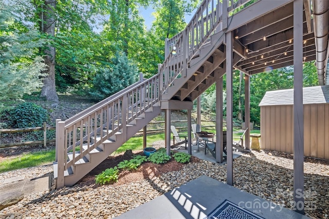 66 Fox Trot Ln, Tryon, NC 28782 - view of patio featuring stairs