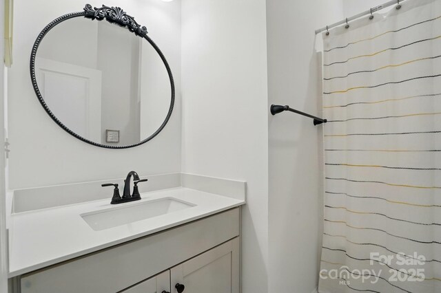 1318 Encore Ln, Waxhaw, NC 28173 - bathroom with vanity and a shower with shower curtain
