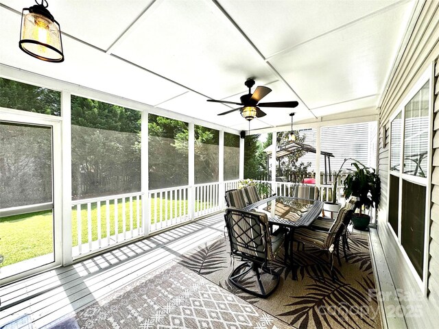 16012 Caranna Ct, Charlotte, NC 28277 - sunroom / solarium with ceiling fan