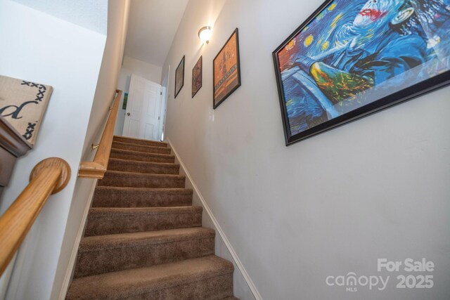 445 Sand Hill Rd Unit 1-6, Asheville, NC 28806 - stairway featuring baseboards