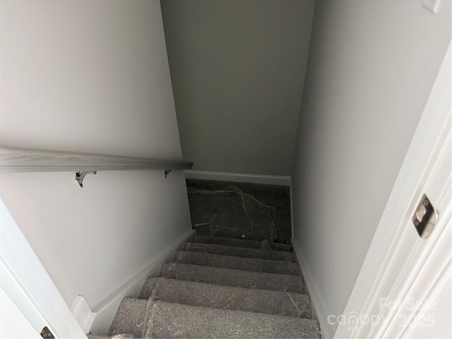 2924 Noritake Trl Unit 67, Albemarle, NC 28001 - stairs with baseboards and marble finish floors