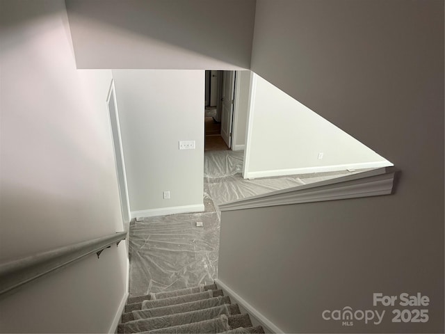 2924 Noritake Trl Unit 67, Albemarle, NC 28001 - stairs featuring carpet floors and baseboards