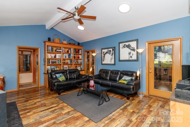 6119 Bittersweet Ln, Charlotte, NC 28270 - living area featuring a ceiling fan and wood finished floors
