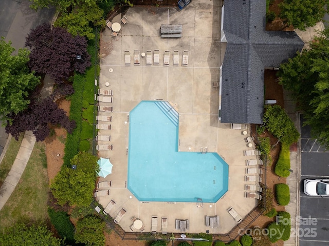 15042 Deshler Ct, Charlotte, NC 28273 - bird's eye view of a pool