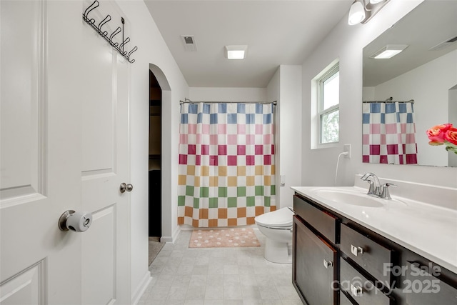 922 Bunker Trce, Rock Hill, SC 29730 - bathroom featuring vanity, toilet, and curtained shower