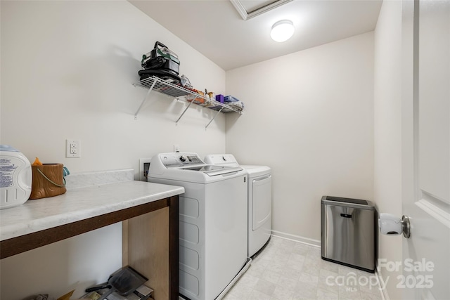 922 Bunker Trce, Rock Hill, SC 29730 - laundry area with separate washer and dryer and baseboards