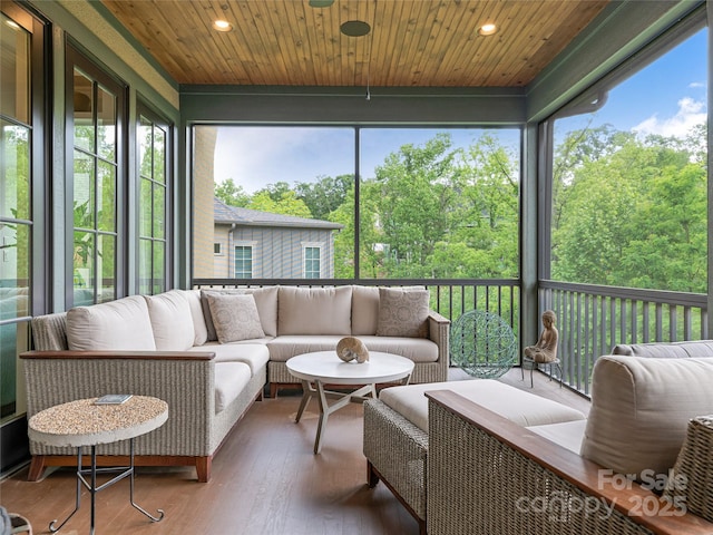 63 Chantilly Dr, Asheville, NC 28804 - sunroom / solarium with an outdoor living space and view of scattered trees