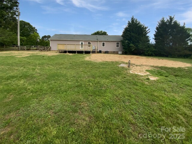 7308 Pleasant Hill Church Rd, Marshville, NC 28103 - back of property featuring a wooden deck