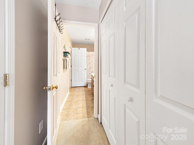 3446 Broadwick St, Charlotte, NC 28213 - hall featuring baseboards and light carpet
