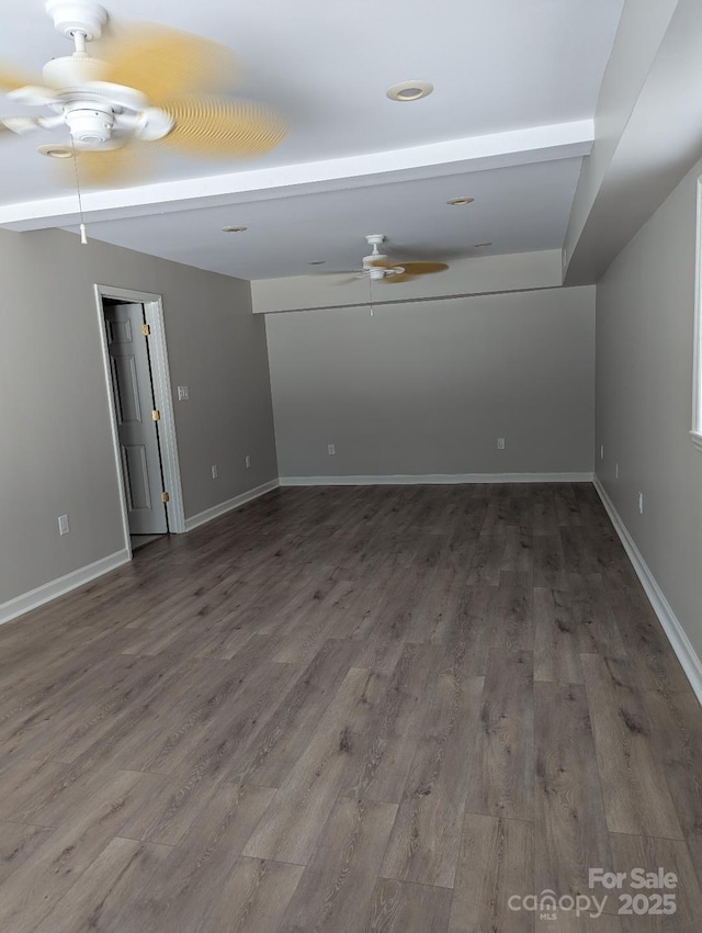 715 Gentry Pl, Charlotte, NC 28210 - empty room with a ceiling fan and wood finished floors