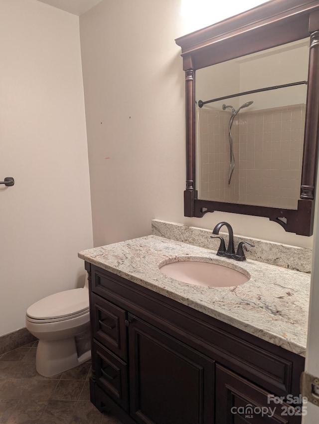 715 Gentry Pl, Charlotte, NC 28210 - bathroom with vanity, a shower, and tile patterned floors