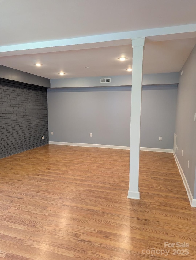 715 Gentry Pl, Charlotte, NC 28210 - finished basement featuring light wood-style floors and recessed lighting