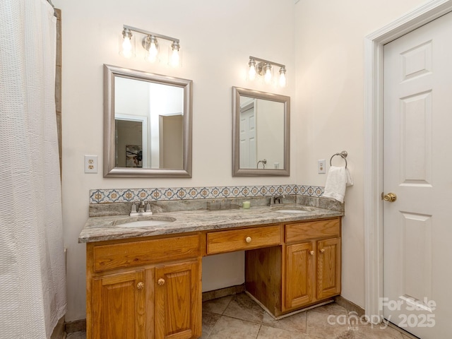 3066 Orion Dr, Fort Mill, SC 29707 - full bathroom featuring double vanity and tile patterned flooring