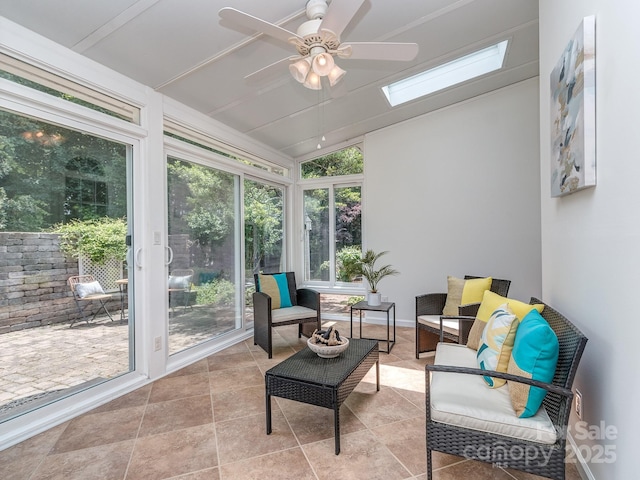 3066 Orion Dr, Fort Mill, SC 29707 - sunroom / solarium with a skylight and vaulted ceiling