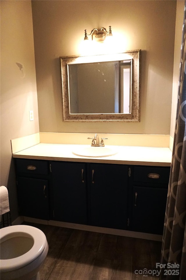 1958 19th Avenue Dr NE Unit 8, Hickory, NC 28601 - bathroom with vanity, wood finished floors, and toilet