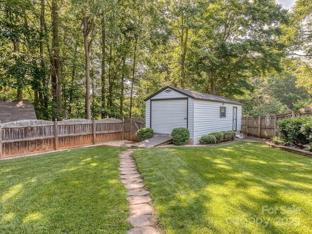 214 Wilcrest Dr, Matthews, NC 28105 - view of yard featuring a storage shed and an outdoor structure