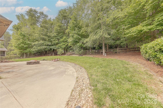 4113 Hoffmeister Dr, Waxhaw, NC 28173 - view of yard featuring a fire pit and a patio area